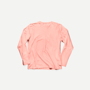 Long-sleeve Vintage Cotton T-shirt in Pink